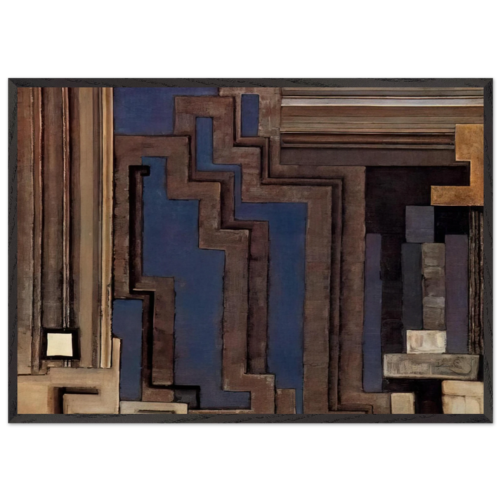 Two grays I - Frantisek Kupka 70x100 cm / 28x40 inches Framed Art Print – Black Wooden Frame