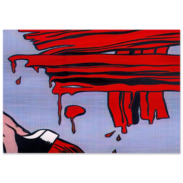 BRUSHSTROKES 1965 - Roy Lichtenstein Brushed Aluminum Print - 70x100 cm / 28x40 inches | Roy Lichtenstein Aluminum Print | Roy Lichtenstein Prints