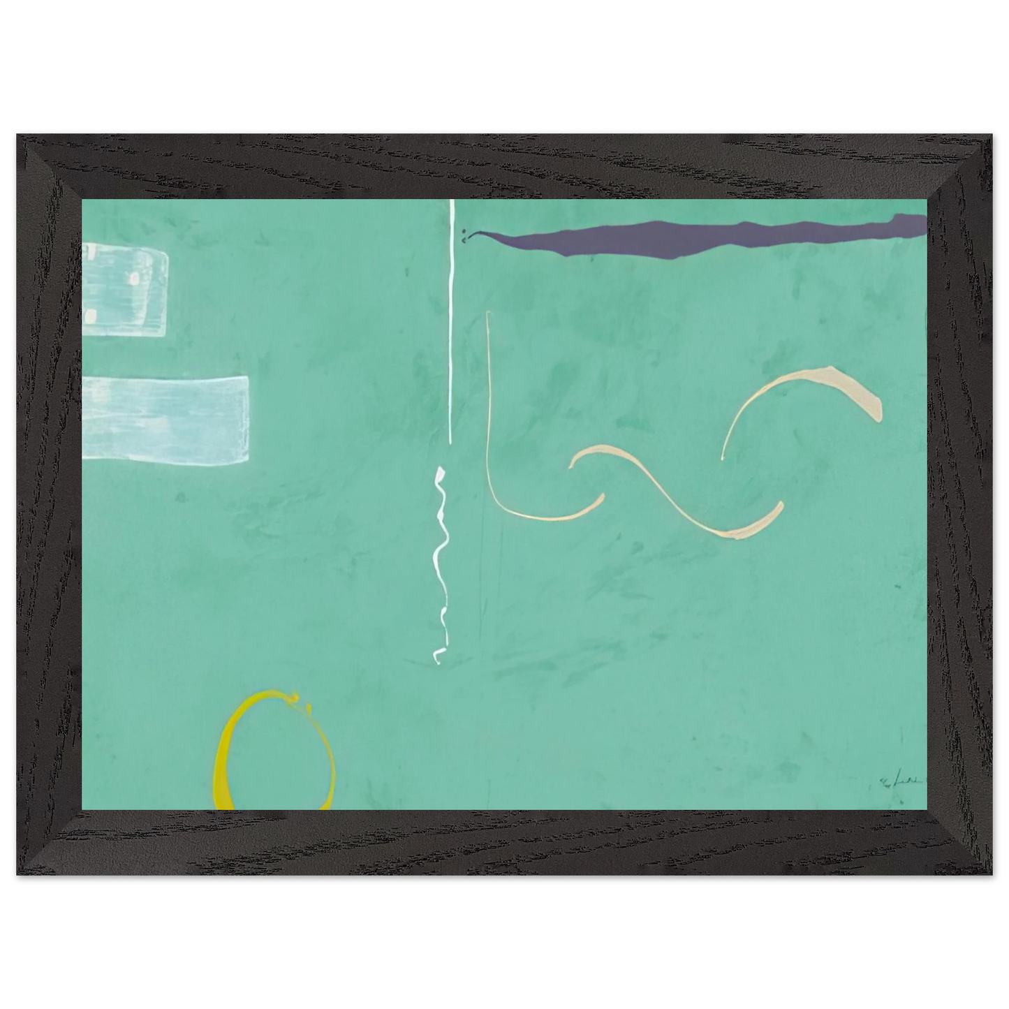Helen Frankenthaler - Tahiti - 1989 Wall art - 21x29.7 cm / 8x12" - Premium Wooden Framed Poster With Fine Art Paper - Black frame