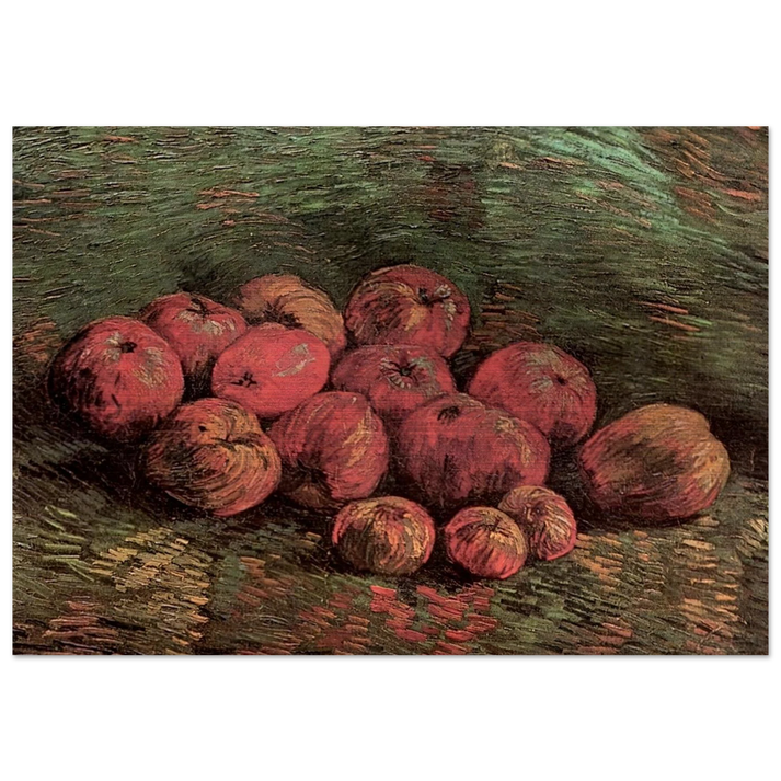 Still Life with Apples - Vincent van Gogh Brushed Aluminum Print - 70x100 cm / 28x40 inches | Vincent van Gogh Aluminum Print | Vincent van Gogh Prints