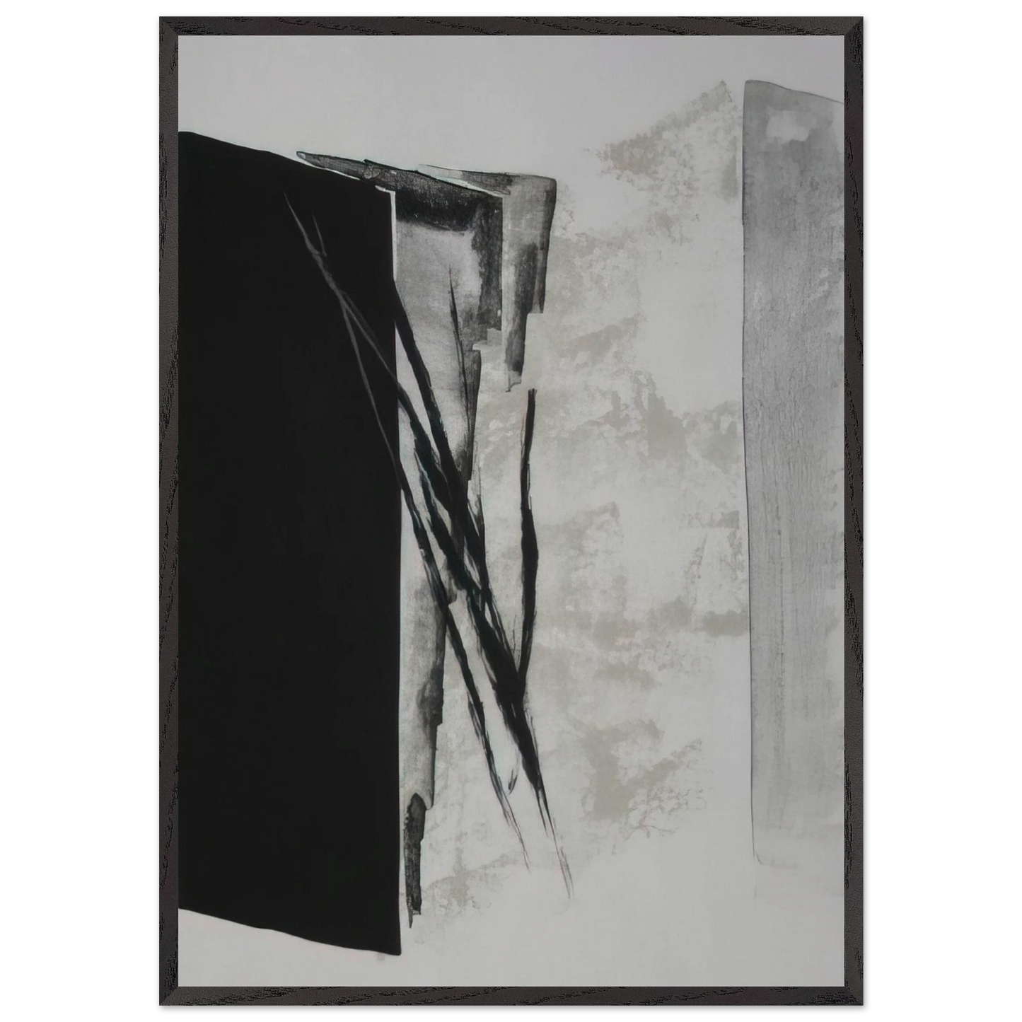 Kasanari - Abstract Expressionism - Toko Shinoda 70x100 cm / 28x40 inches Framed Art Print – Black Wooden Frame