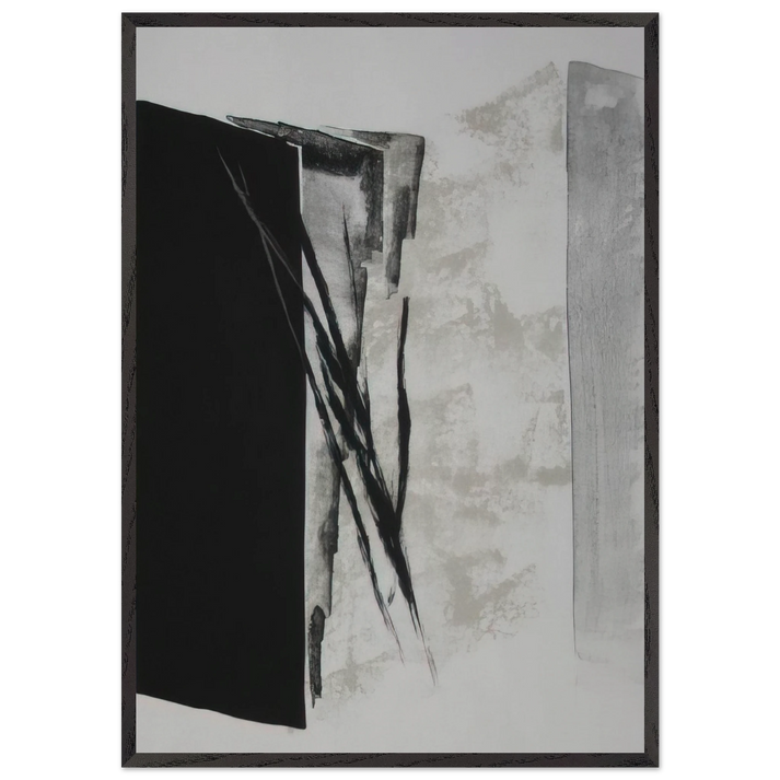 Kasanari - Abstract Expressionism - Toko Shinoda 70x100 cm / 28x40 inches Framed Art Print – Black Wooden Frame