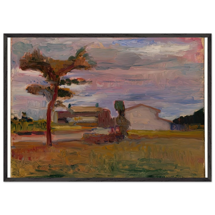 CORSICAN LANDSCAPE 1898 - Henri Matisse 70x100 cm / 28x40 inches Framed Art Print – Black Wooden Frame