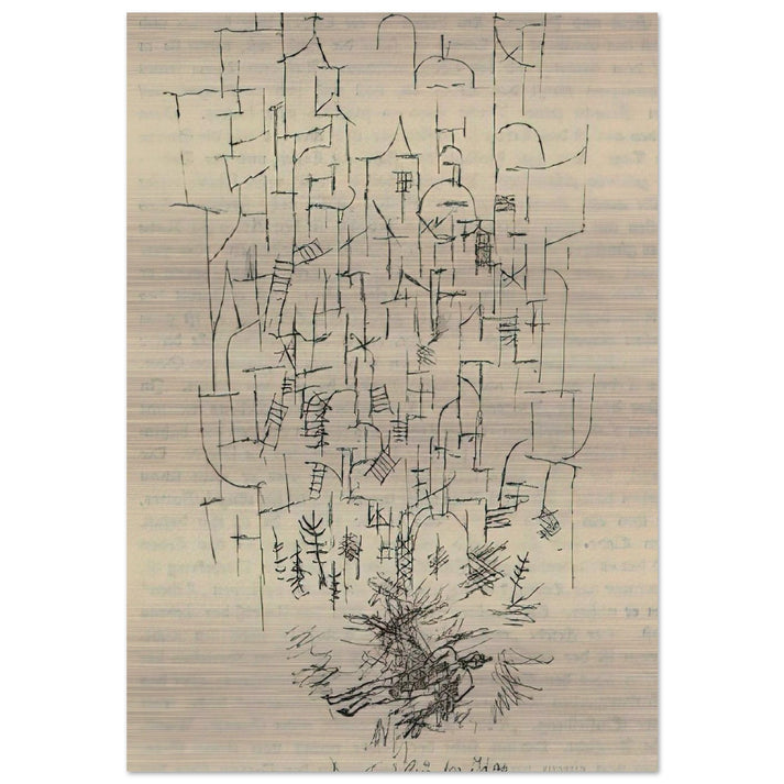 DEATH FOR THE IDEA 1915 - Paul Klee Brushed Aluminum Print - 70x100 cm / 28x40 inches | Paul Klee Aluminum Print | Paul Klee Prints