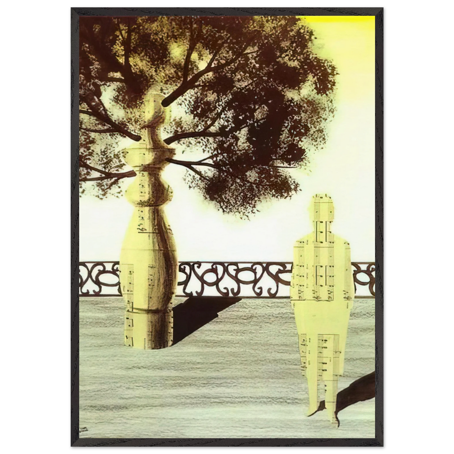 Untitled N29 - Rene Magritte 70x100 cm / 28x40 inches Framed Art Print – Black Wooden Frame