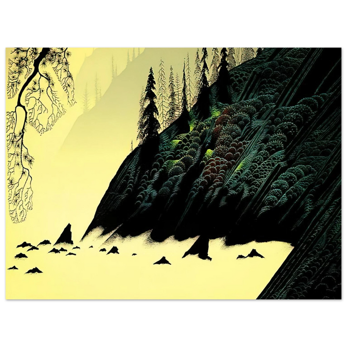 Eyvind Earle - Spruce Redwood and Pine 75x100 cm / 30x40inches Fine Art Poster