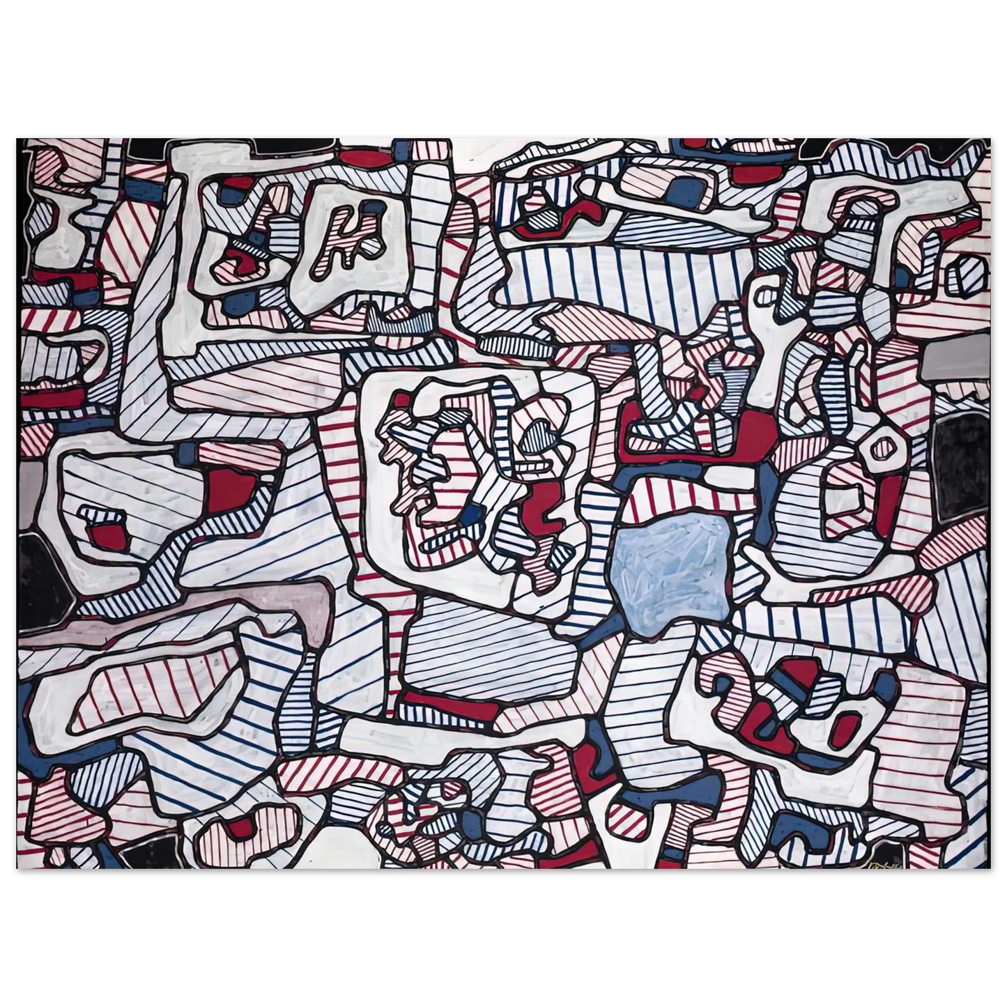 Jean Dubuffet - SITE INHABITED BY OBJECTS 1965 Fine Art Poster - Default Title