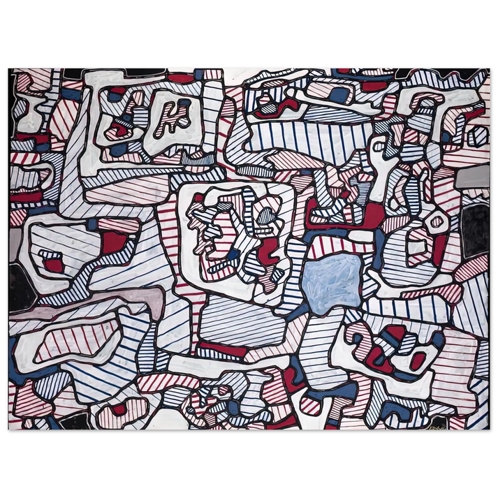 Jean Dubuffet - SITE INHABITED BY OBJECTS 1965 75x100 cm / 30x40inches Fine Art Poster