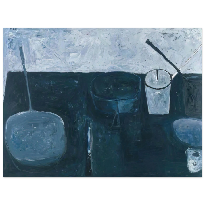 William Scott - Winter Still Life - 1956 75x100 cm / 30x40inches Fine Art Poster