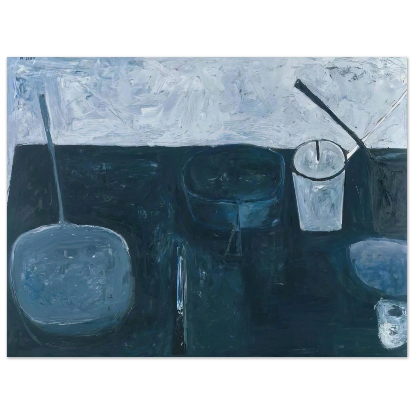 William Scott - Winter Still Life - 1956 Fine Art Poster - Default Title