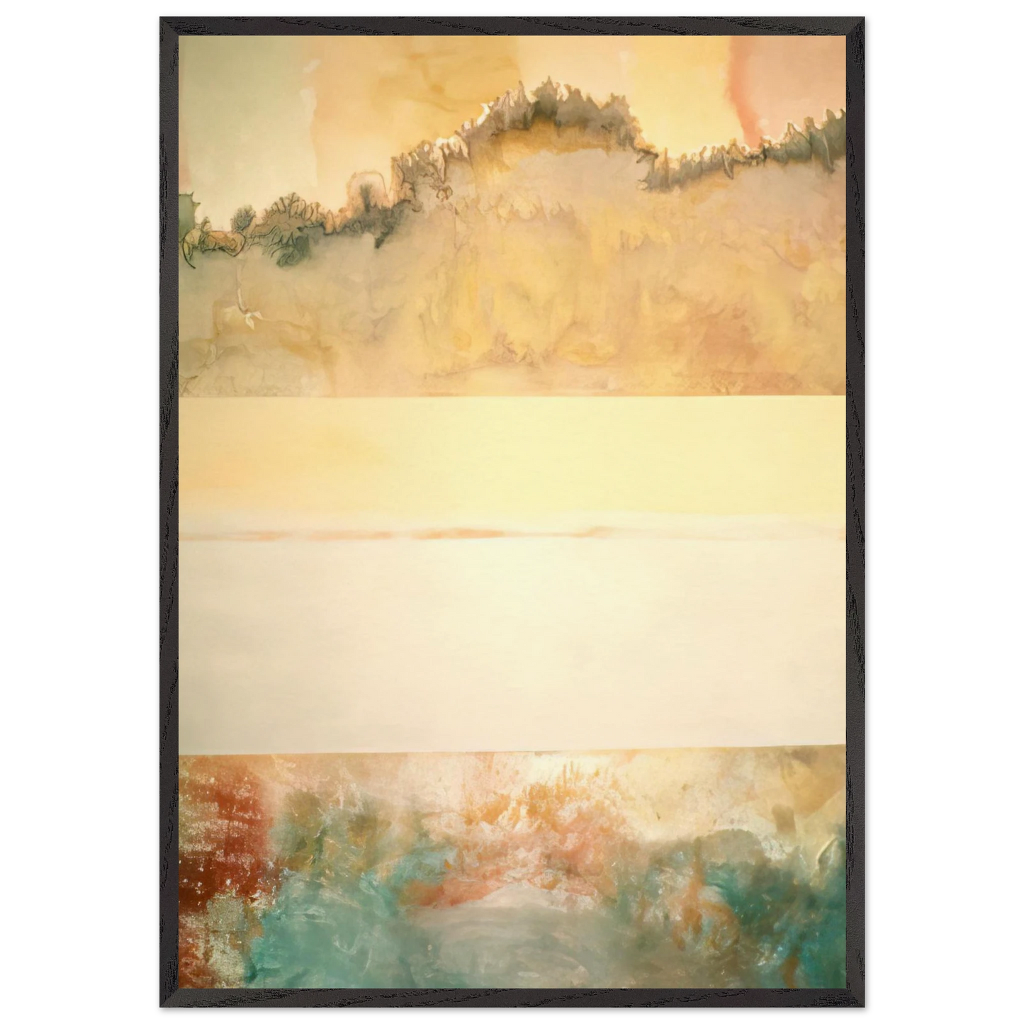 Cripple Creek - 1969 - Ronnie Landfield 70x100 cm / 28x40 inches Framed Art Print – Black Wooden Frame