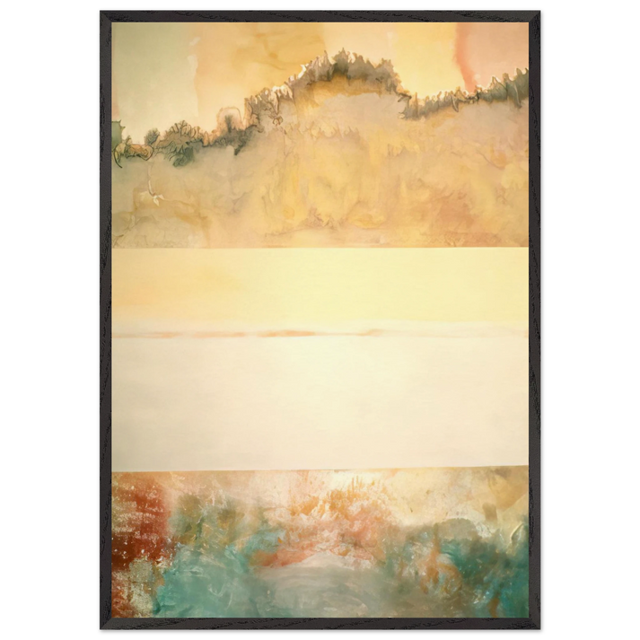 Cripple Creek - 1969 - Ronnie Landfield 70x100 cm / 28x40 inches Framed Art Print – Black Wooden Frame