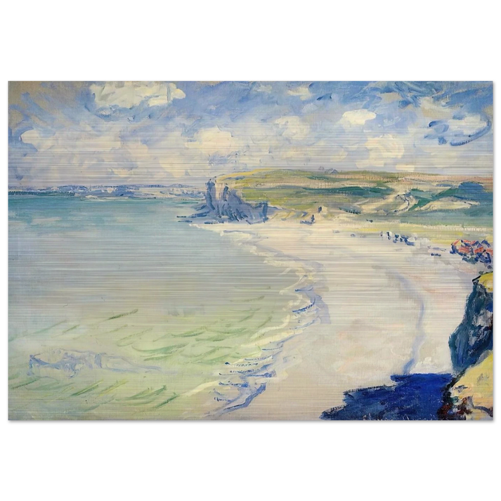 The Beach at Pourville - claude monet Brushed Aluminum Print - 70x100 cm / 28x40 inches | claude monet Aluminum Print | claude monet Prints