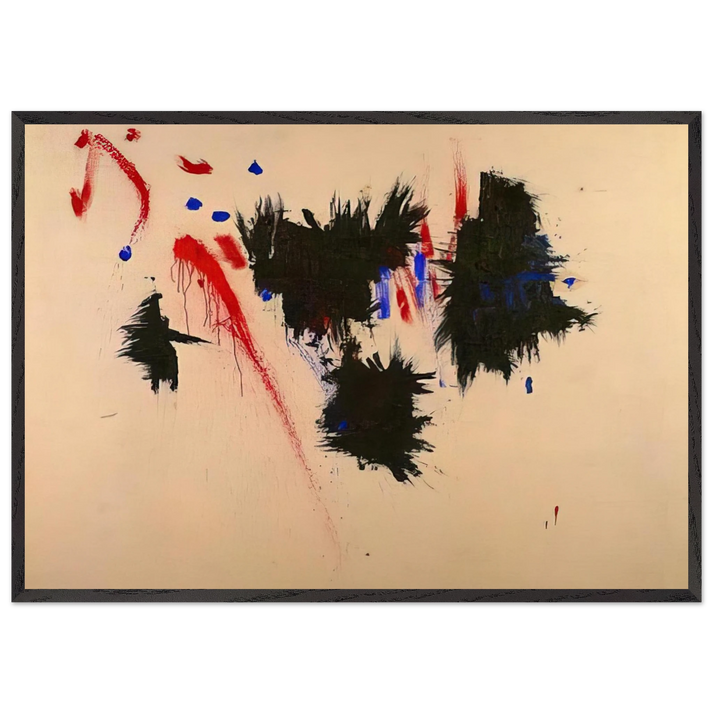 In the Vastness of Sorrowful Thoughts - Hans Hofmann 70x100 cm / 28x40 inches Framed Art Print – Black Wooden Frame