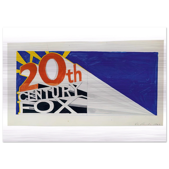 TRADEMARK 3 1962 - Edward Ruscha Brushed Aluminum Print - 70x100 cm / 28x40 inches | Edward Ruscha Aluminum Print | Edward Ruscha Prints