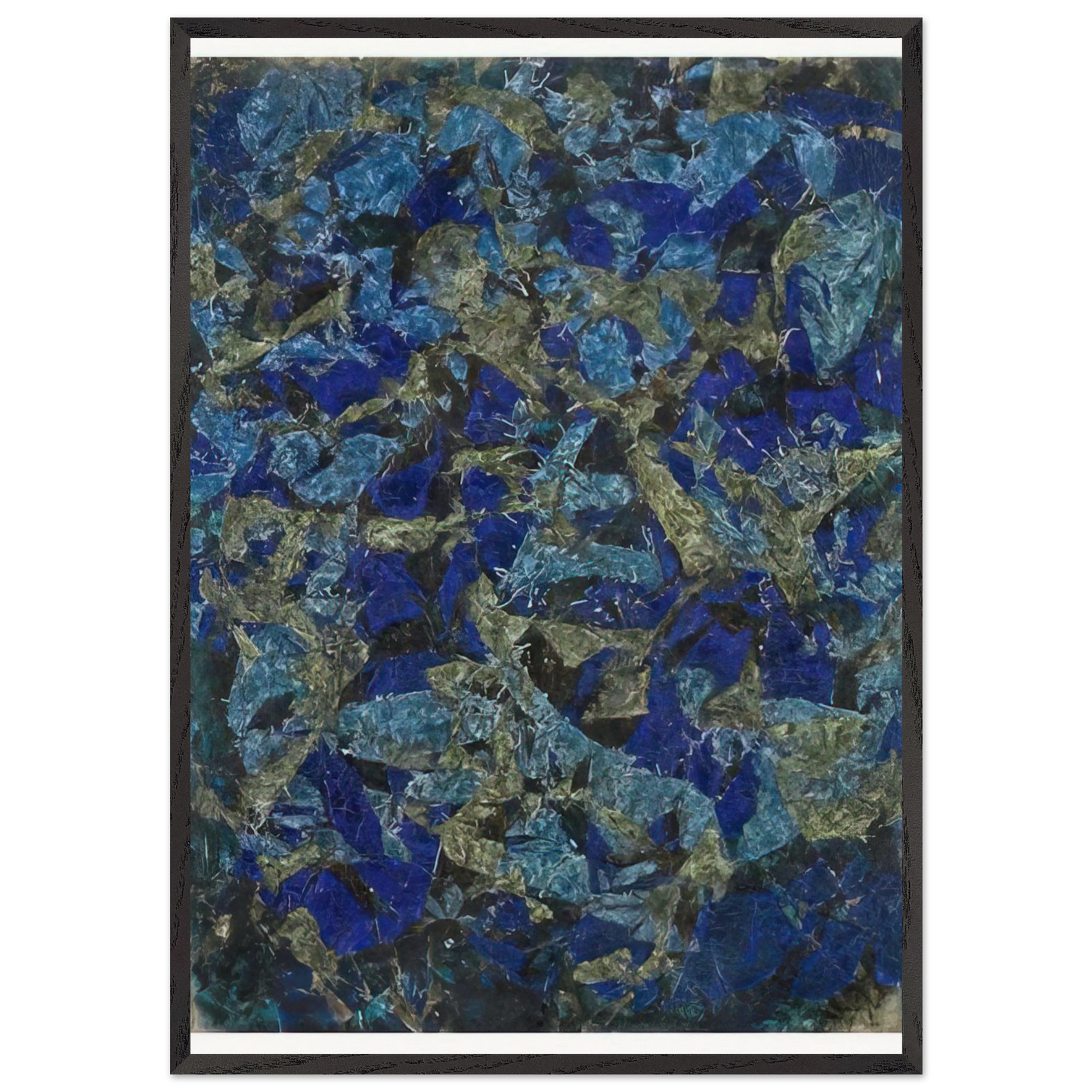 Peinture - 1963 - Simon Hantai Framed Art Print – Black Wooden Frame - Default Title - -Framed Art Print