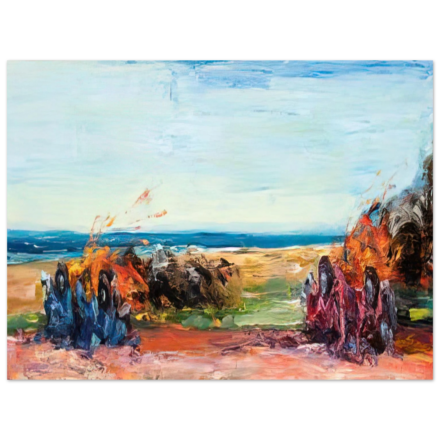 Carlos Almaraz - Car Crash Wipe Out on Pacific Coast Highway - 1984 Fine Art Poster - Default Title