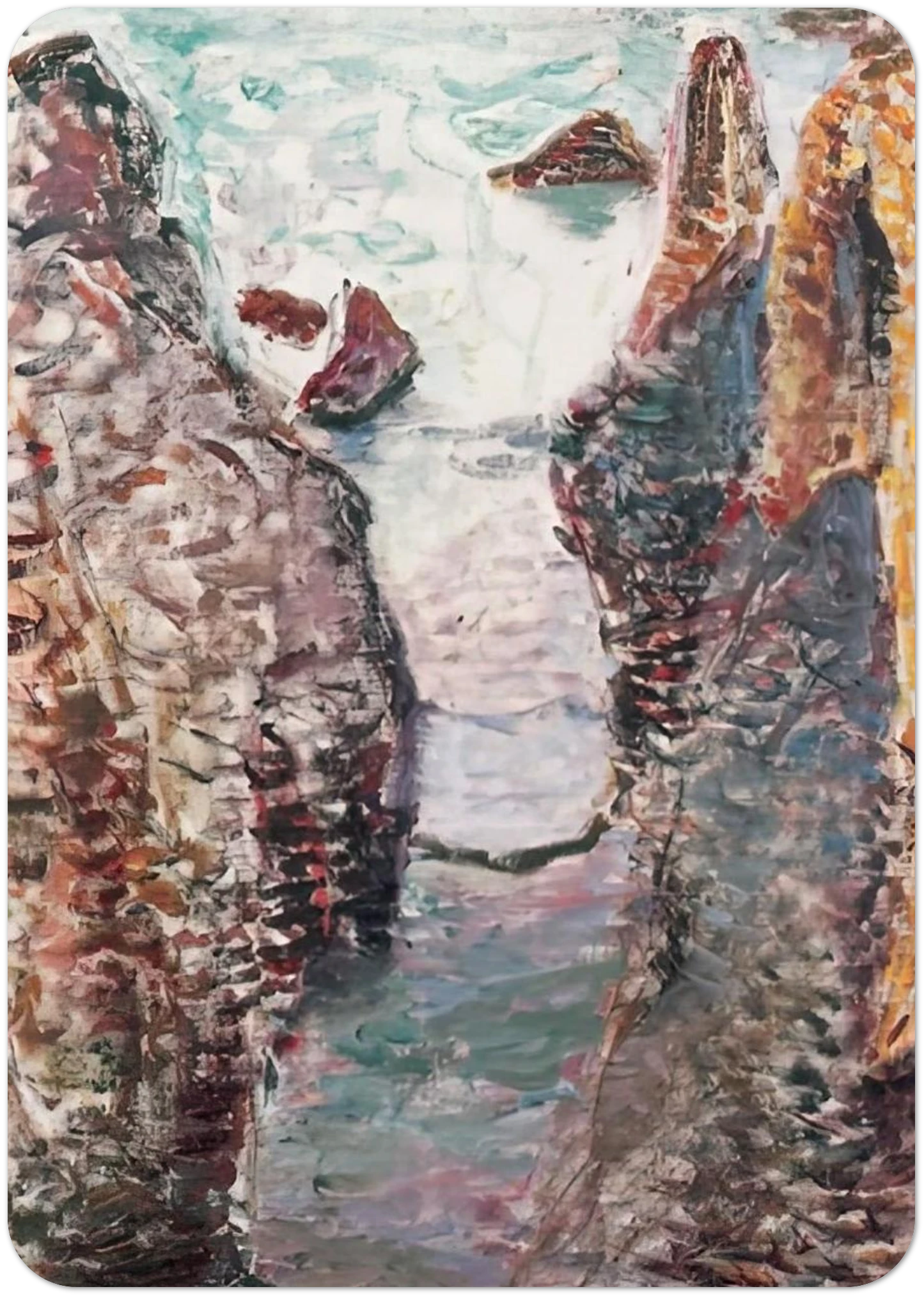 CIFFS BELLE ILE 1897 By Henri Matisse Pack of 10 Post Cards | Henri Matisse Post Cards | A6 (10.5 x 14.8 cm) - 4.1 x 5.8 inches