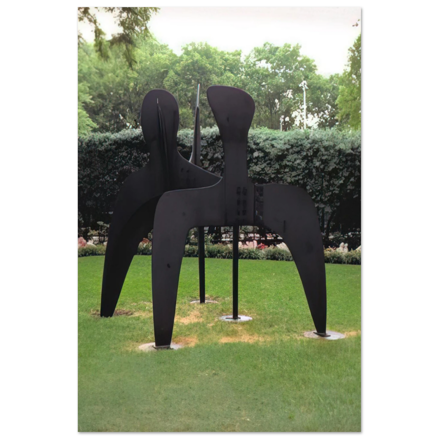 Alexander Calder - THREE BOLLARDS 1970 Fine Art Poster - 40x60 cm / 16x24 inches