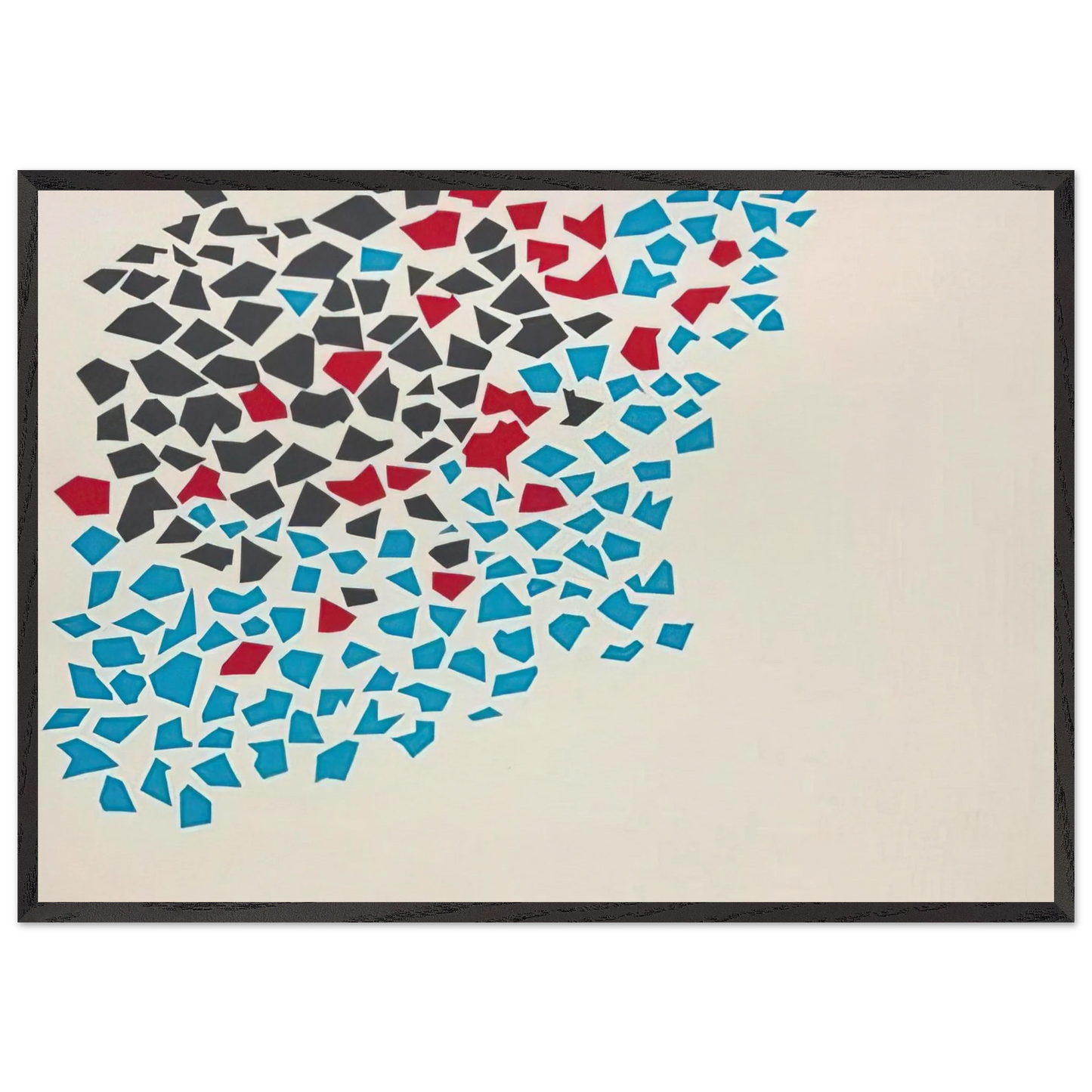 Abstract Composition - 1980 - Robert Goodnough 70x100 cm / 28x40 inches Framed Art Print – Black Wooden Frame