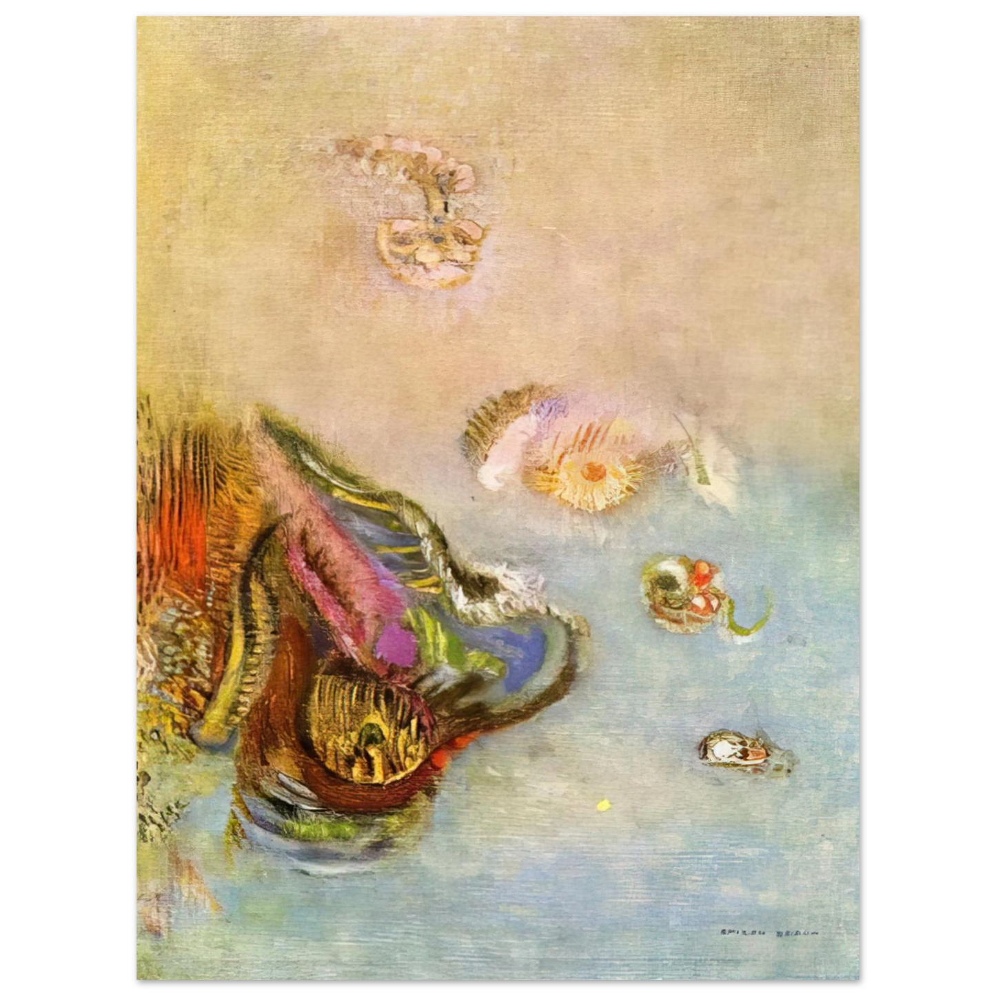 Odilon Redon - ANIMALS OF THE SEA 1910 Fine Art Poster - Default Title
