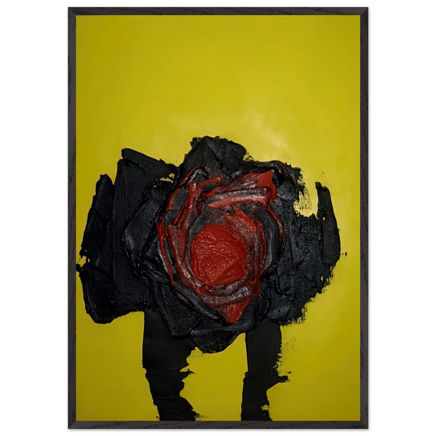 UNTITLED 1963 N3 - Luis Feito Framed Art Print – Black Wooden Frame - Default Title - -Framed Art Print