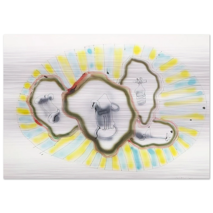 Untitled ABC 52 - 1965 - John Altoon Brushed Aluminum Print - 70x100 cm / 28x40 inches | John Altoon Aluminum Print | John Altoon Prints