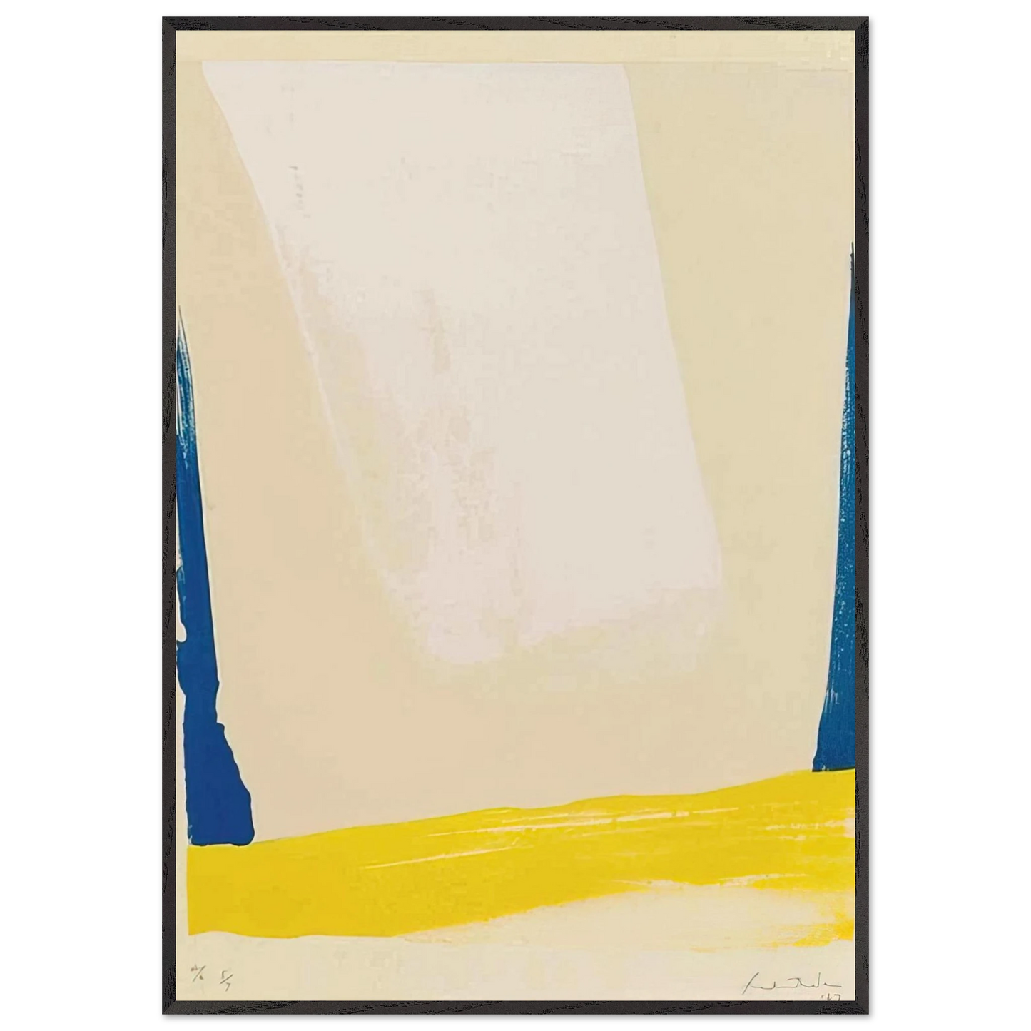 Helen Frankenthaler - White Portal - 1967 Wall art - 60x80 cm / 24x32 inches - Premium Wooden Framed Poster With Fine Art Paper - White frame