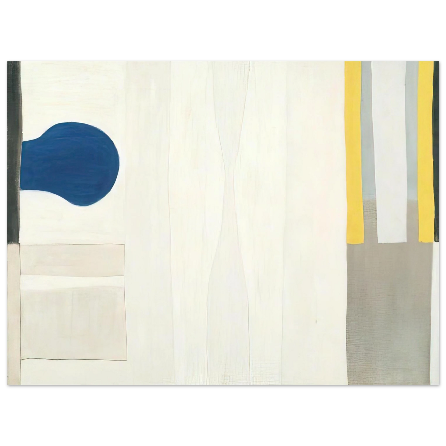 William Scott - Blue Form on White - 1964 Fine Art Poster - Default Title