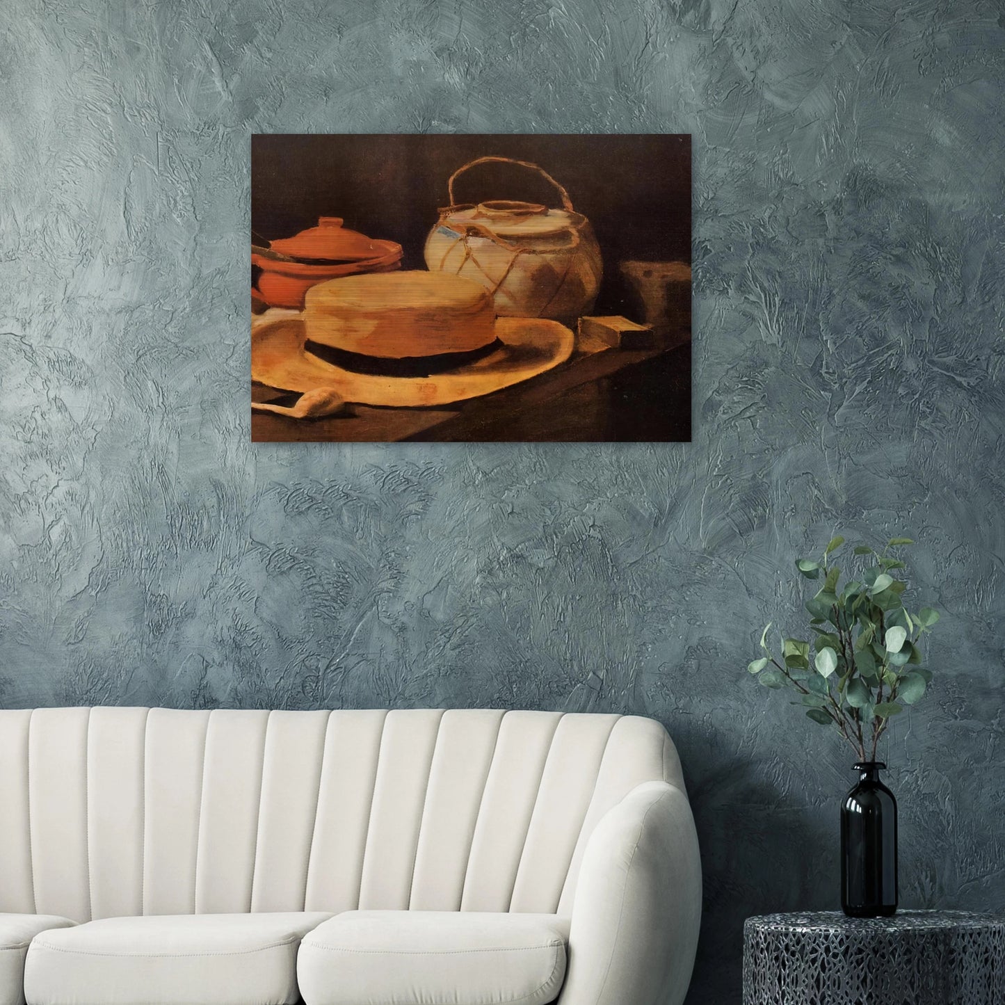Still Life with Yellow Hat - Vincent van Gogh Brushed Aluminum Print - 70x100 cm / 28x40 inches | Vincent van Gogh Aluminum Print | Vincent van Gogh Prints
