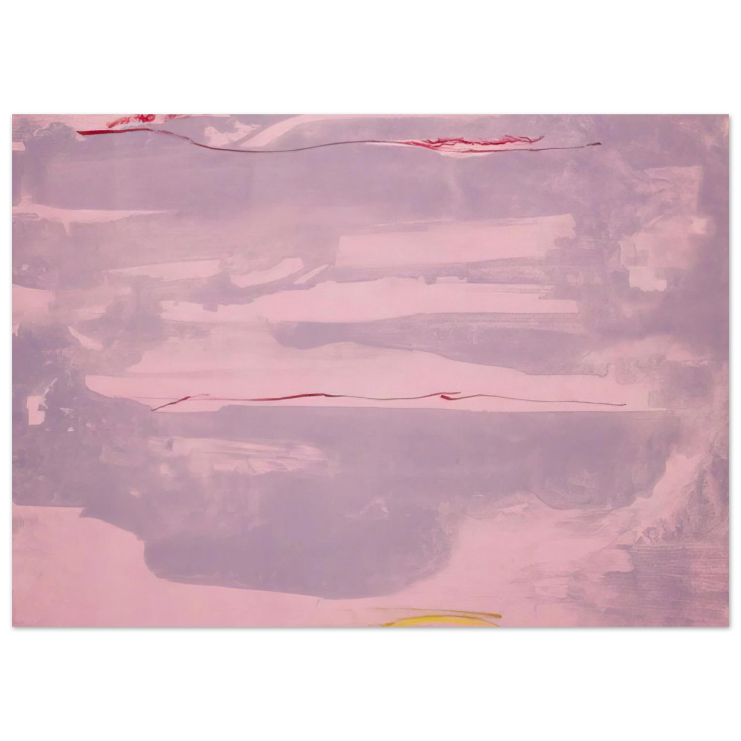 Helen Frankenthaler - Dream Walk - 1977 Wall art - 13x18 cm / 5x7 inches - Premium Wooden Framed Poster With Fine Art Paper - Wood frame