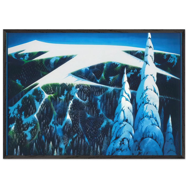 Sangre De Cristo Range - Eyvind Earle 70x100 cm / 28x40 inches Framed Art Print – Black Wooden Frame