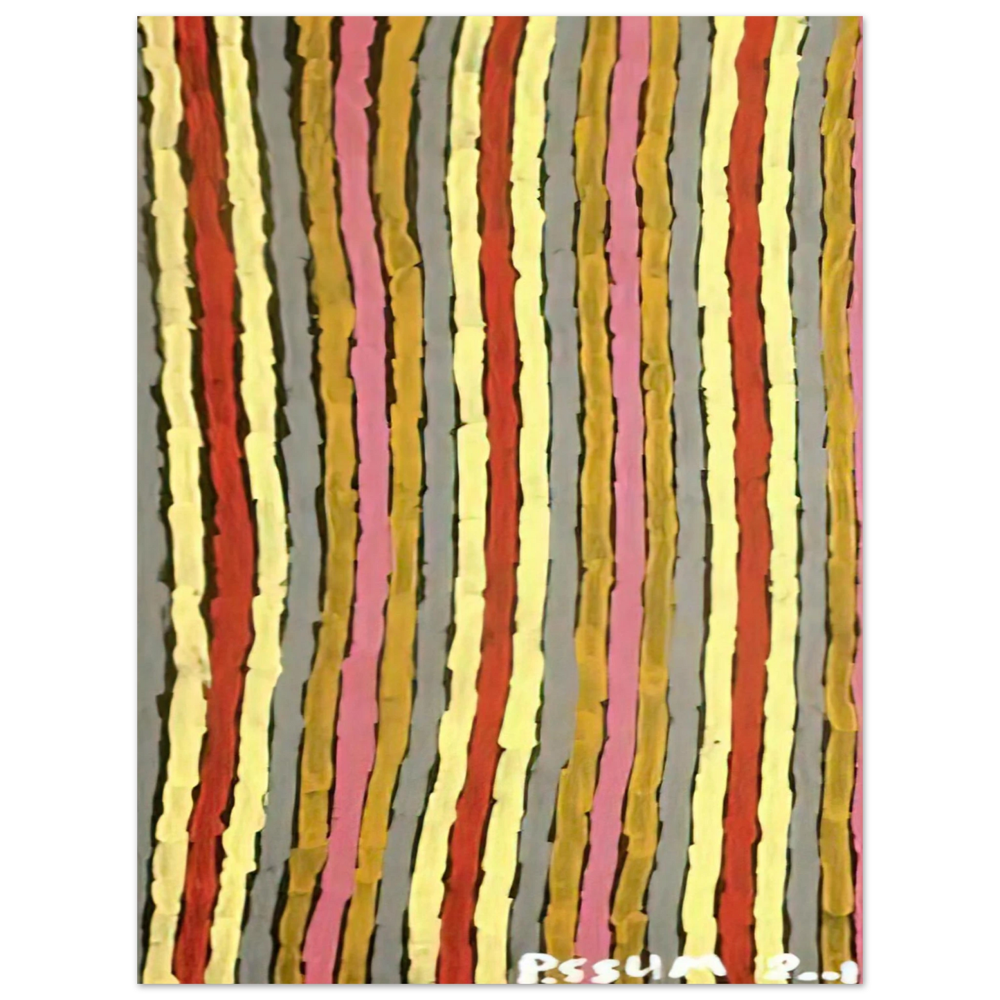 Clifford Possum Tjapaltjarri - Ceremonial Paint Floor Napperby - 2001 Fine Art Poster - Default Title