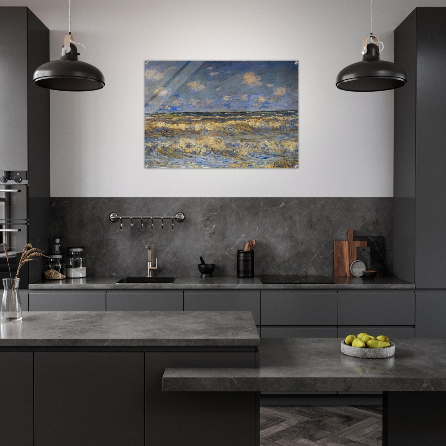 Rough Sea - claude monet Acrylic Print - 70x100 cm / 28x40″ inches | claude monet Wall Art | claude monet Prints