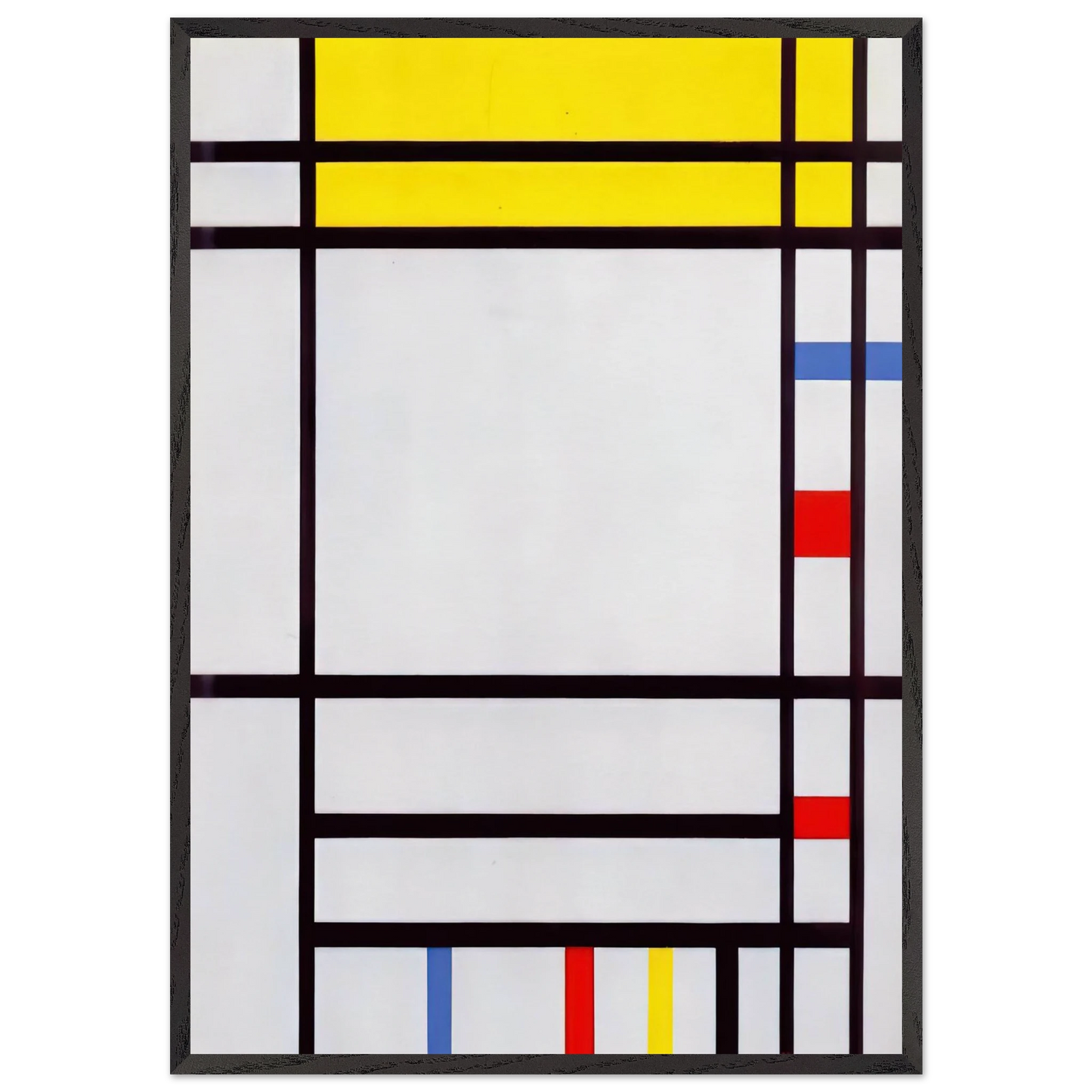 Place de la Concorde - Piet Mondrian 70x100 cm / 28x40 inches Framed Art Print – Black Wooden Frame