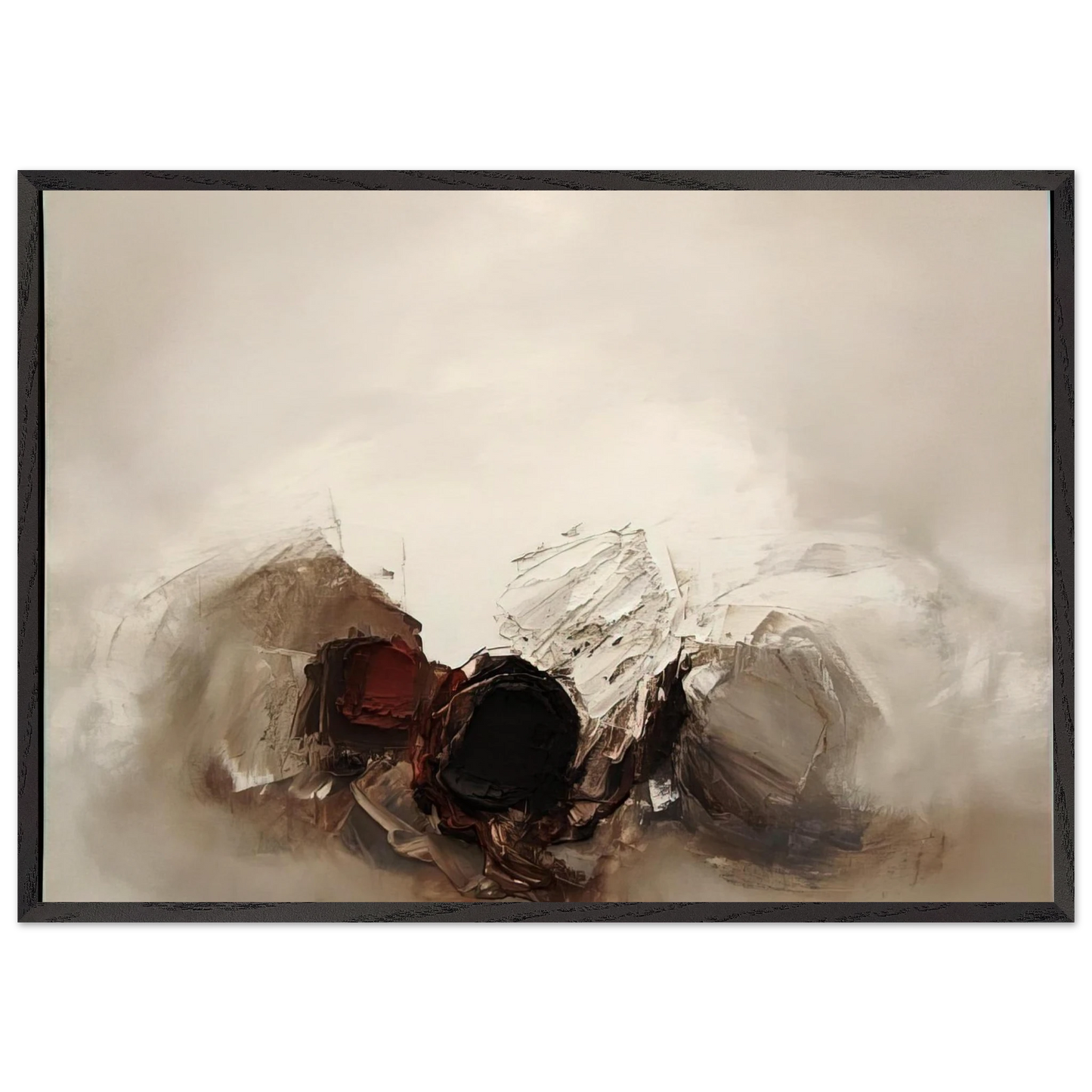 N 300 1960 - Luis Feito Framed Art Print – Black Wooden Frame - Default Title - -Framed Art Print