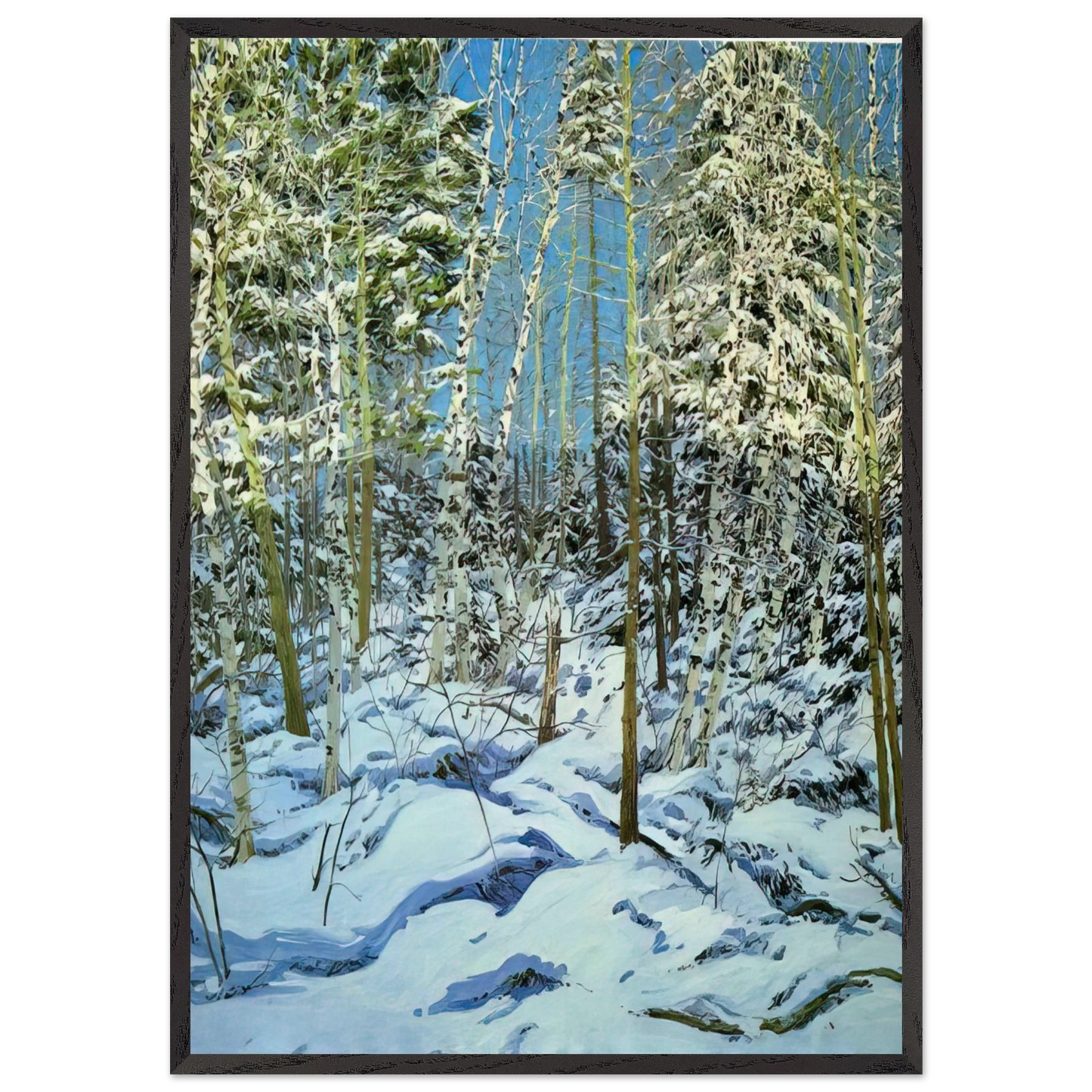 Shadow - Contemporary Realism - Neil Welliver 70x100 cm / 28x40 inches Framed Art Print – Black Wooden Frame