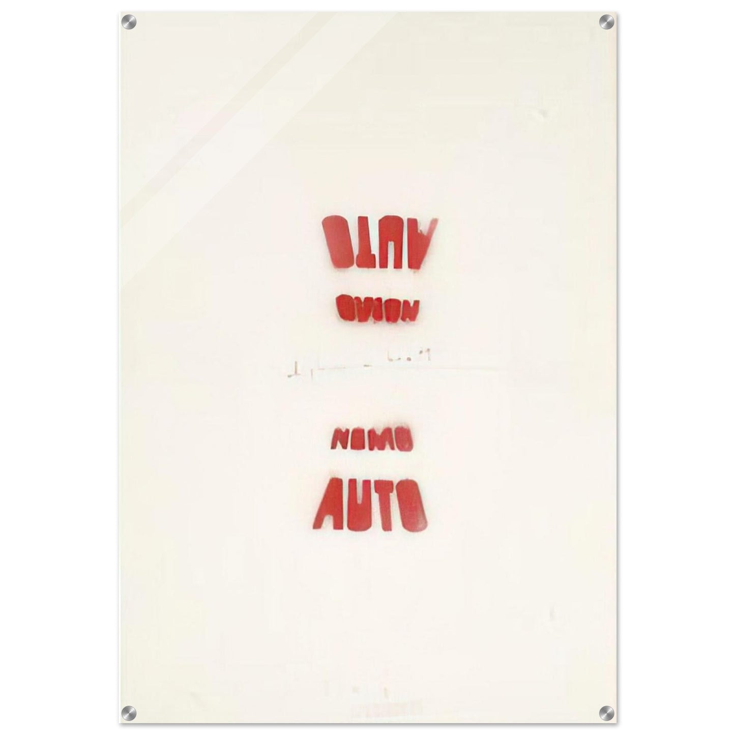 AUTO NOMO I VEDENTI 1979 - Alighiero Boetti Acrylic Print - 70x100 cm / 28x40″ inches
