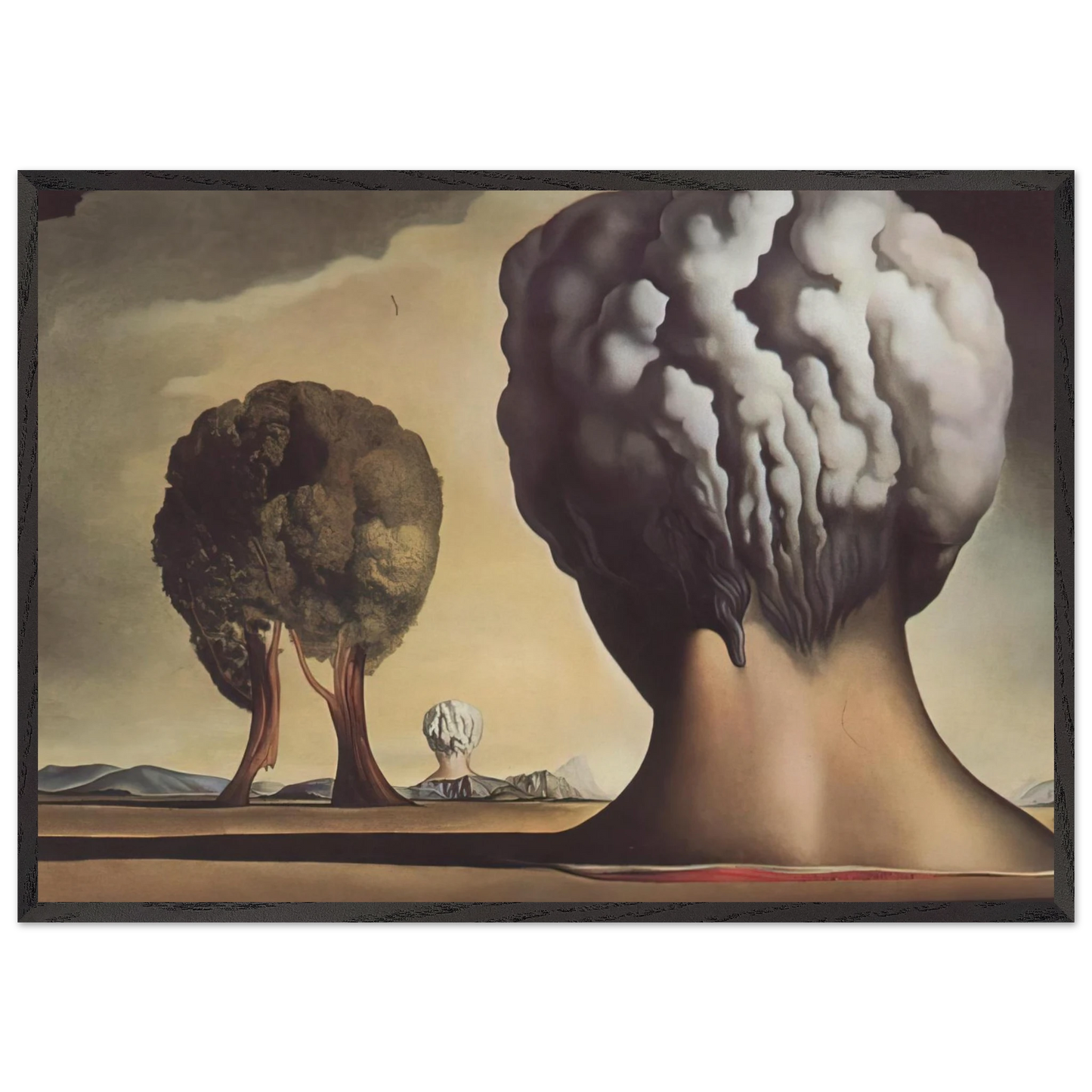 HREE SPHINXES OF BIKINI - Salvador Dali Framed Art Print – Black Wooden Frame - Default Title - -Framed Art Print