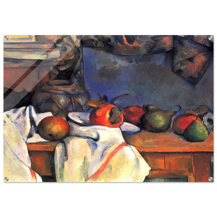Still Life with Pomegranate and Pears - Paul Cézanne Acrylic Print - 70x100 cm / 28x40″ inches