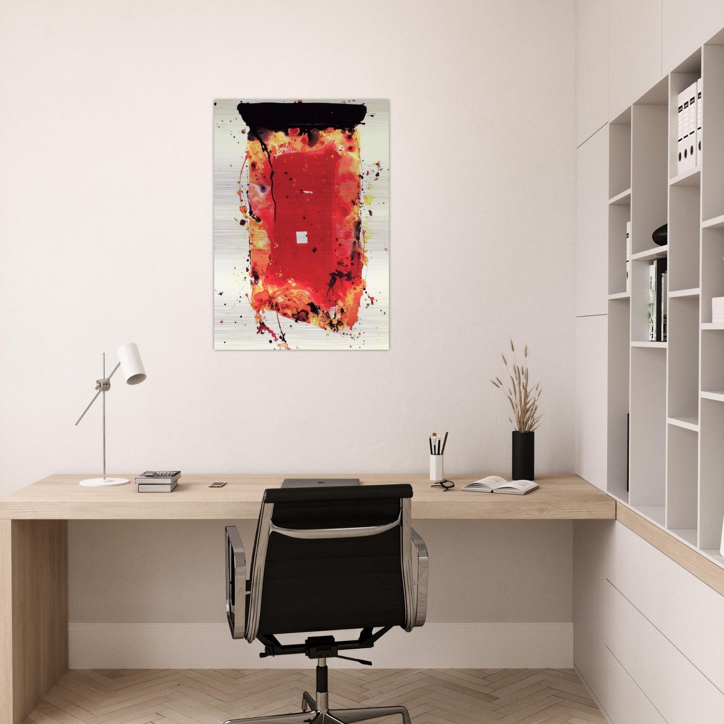 Flash Point - Sam Francis Brushed Aluminum Print - 70x100 cm / 28x40 inches | Sam Francis Aluminum Print | Sam Francis Prints