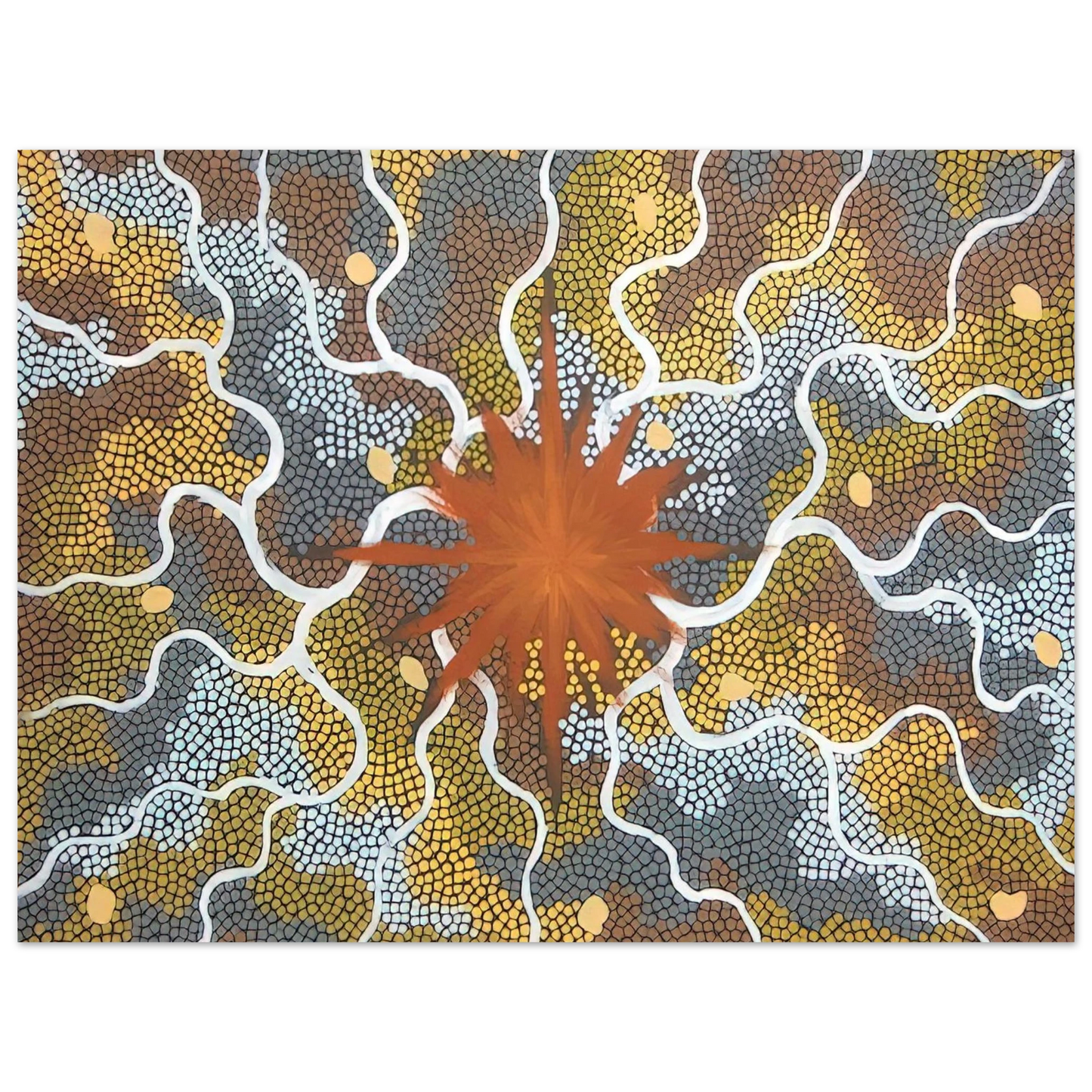 Clifford Possum Tjapaltjarri - Creation, Lightning Dreaming - 1993 Fine Art Poster - Default Title