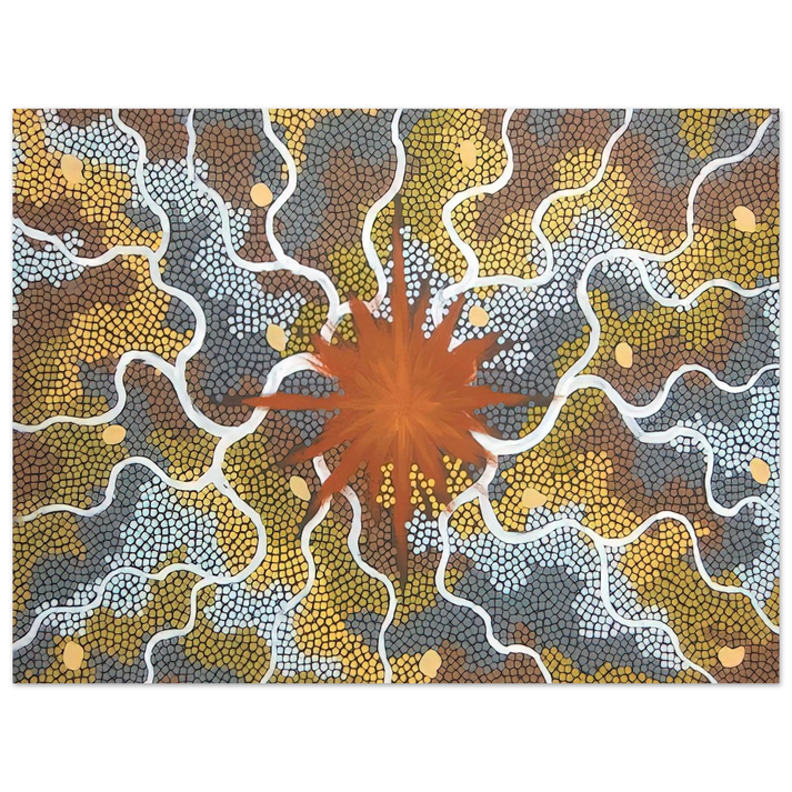 Clifford Possum Tjapaltjarri - Creation, Lightning Dreaming - 1993 75x100 cm / 30x40inches Fine Art Poster