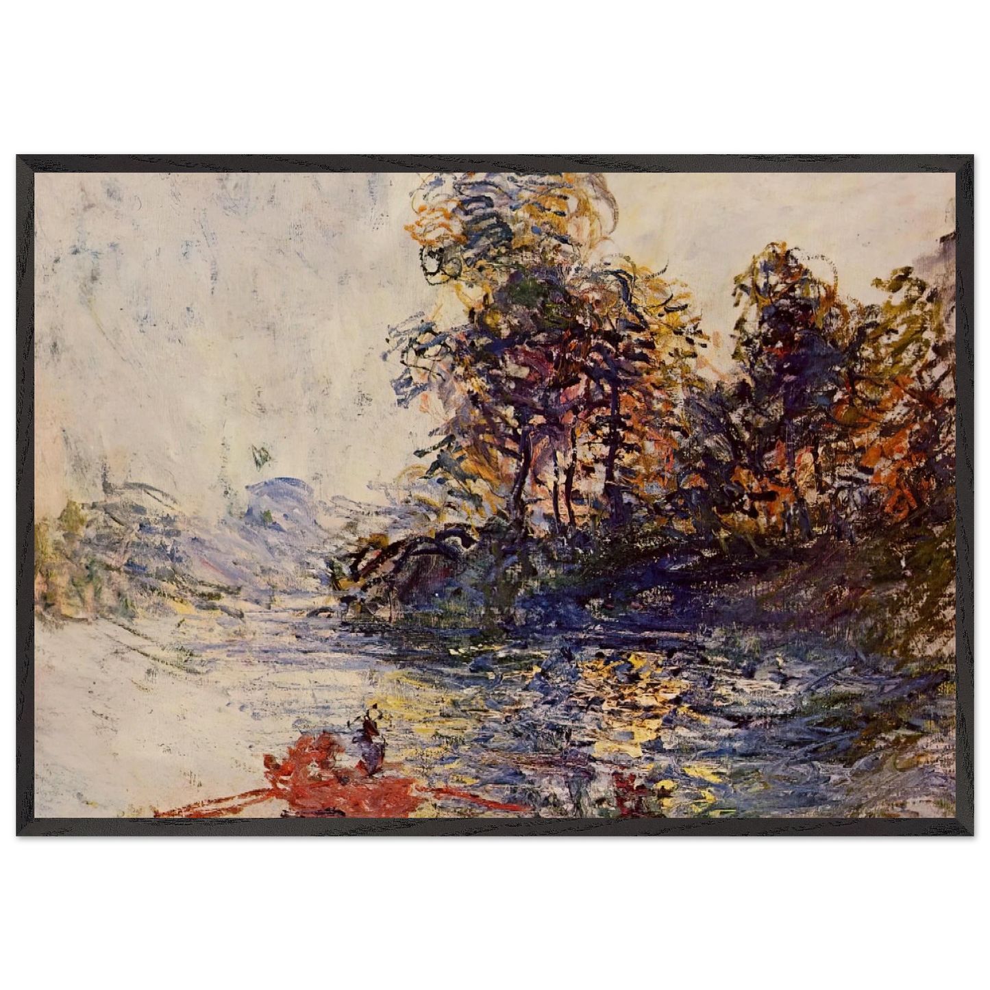 THE RIVER N2 - claude monet Framed Art Print – Black Wooden Frame - Default Title - -Framed Art Print