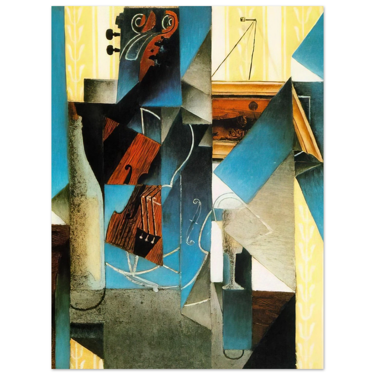 Juan Gris - VIOLIN AND PRINT 1913 Fine Art Poster - Default Title