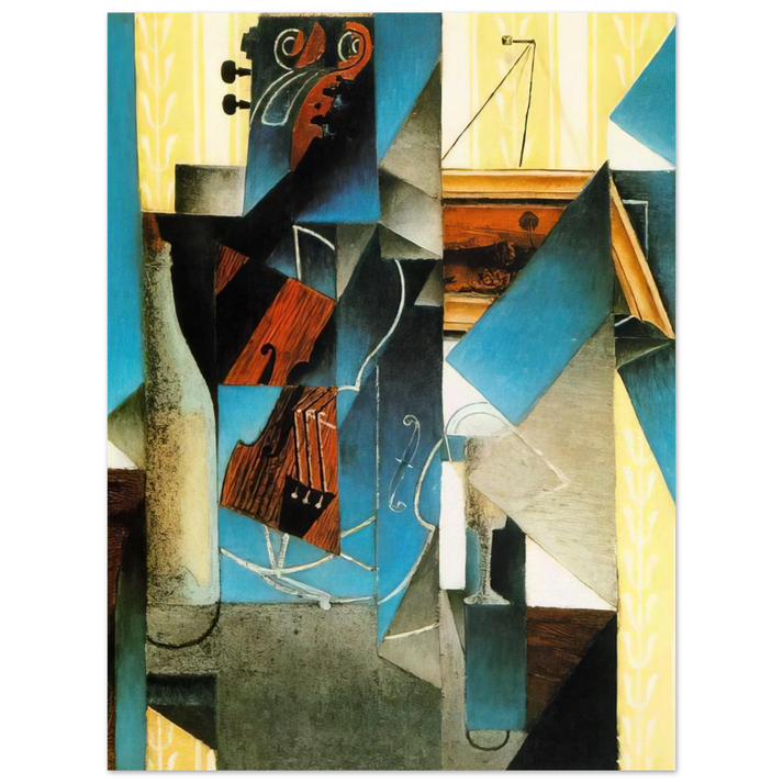 Juan Gris - VIOLIN AND PRINT 1913 75x100 cm / 30x40inches Fine Art Poster