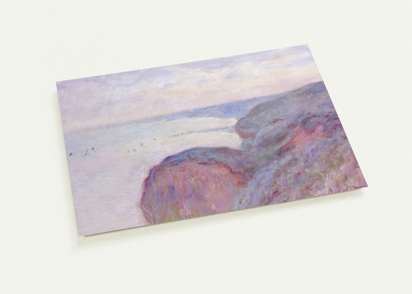 Cliff near Dieppe, Overcast Skies By claude monet Pack of 10 Post Cards | claude monet Post Cards | A6 (10.5 x 14.8 cm) - 4.1 x 5.8 inches