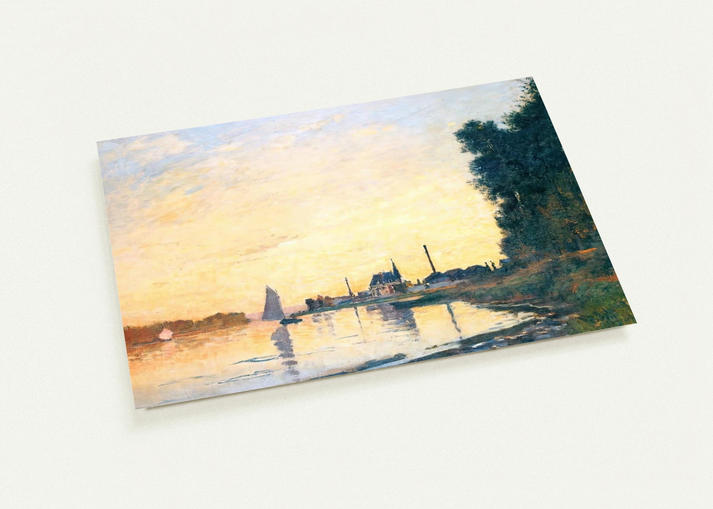 Argenteuil, Late Afternoon By claude monet Pack of 10 Post Cards | claude monet Post Cards | A6 (10.5 x 14.8 cm) - 4.1 x 5.8 inches