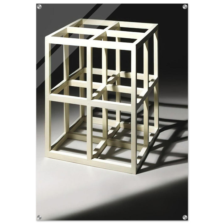 8 Part Cube - Sol LeWitt Acrylic Print - 70x100 cm / 28x40″ inches