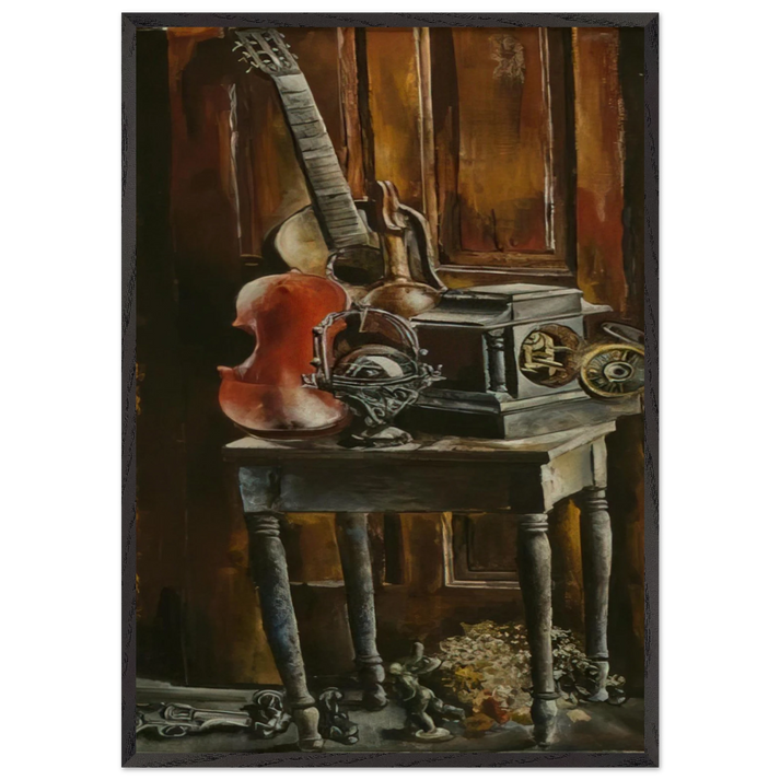 THIS ICHNOLITE OF MINE - Ivan Albright 70x100 cm / 28x40 inches Framed Art Print – Black Wooden Frame